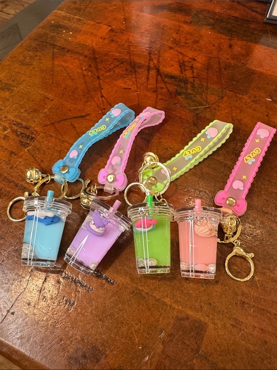 Other - Kids Cute Drink Charm Keychain - Blue, Purple, Green, Pink-FREE w/$150 purchase